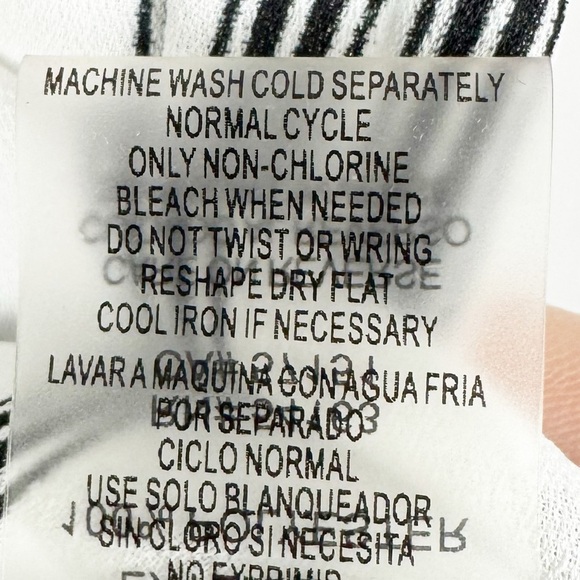 Karl Lagerfeld Paris Short Sleeve Lace Trim Ruffle Button Down Top - Picture 7 of 9